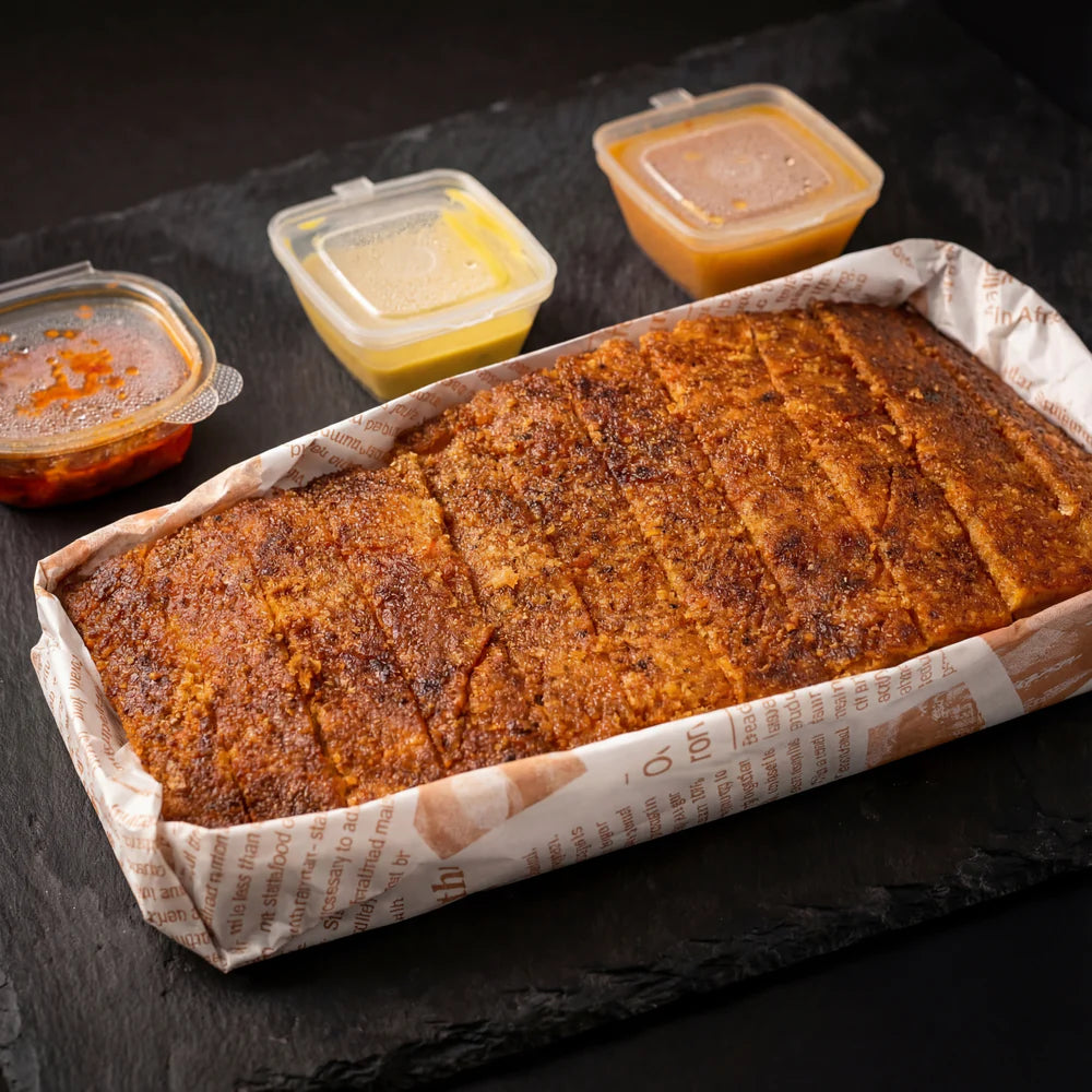 Charrou roasted pork belly platter with dipping sauces